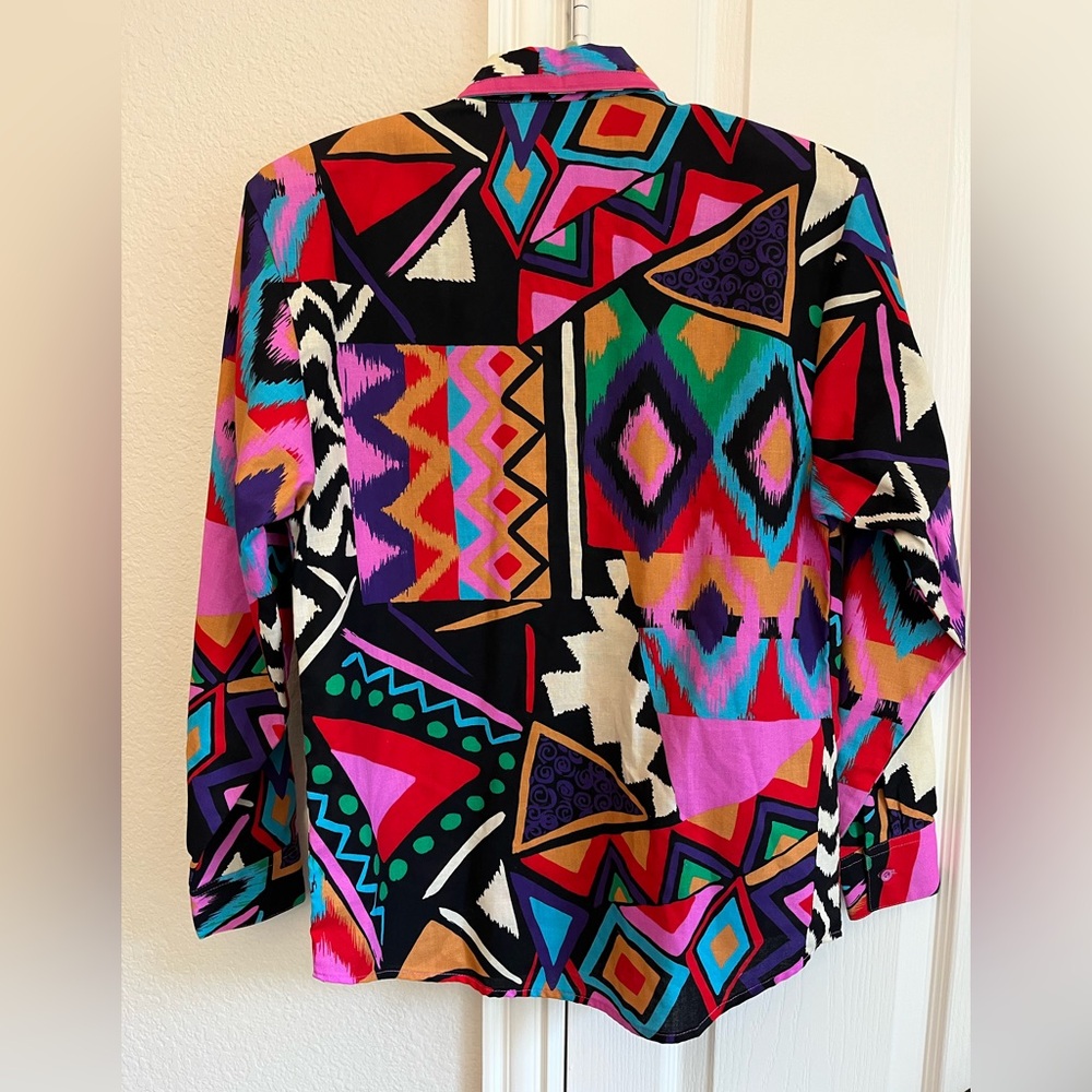 Vintage Woman’s Wrangler Multicolor Button Down Shirt size small - Picture 4 of 6